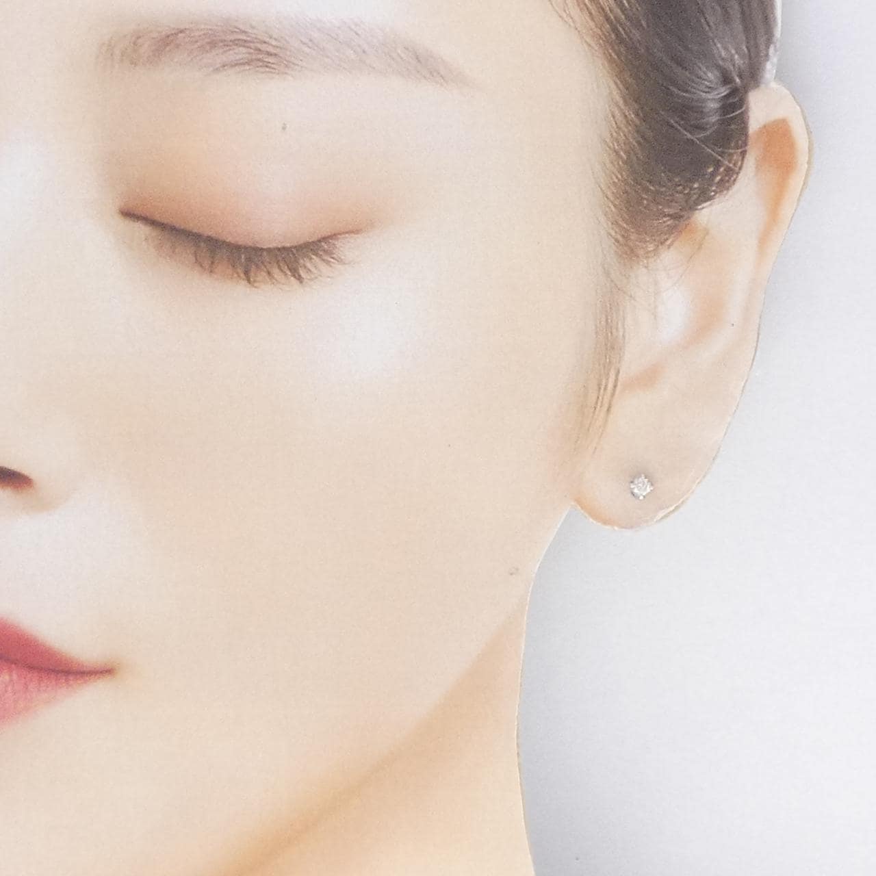 PT900 ダイヤモンド ピアス 0.1CT 片耳