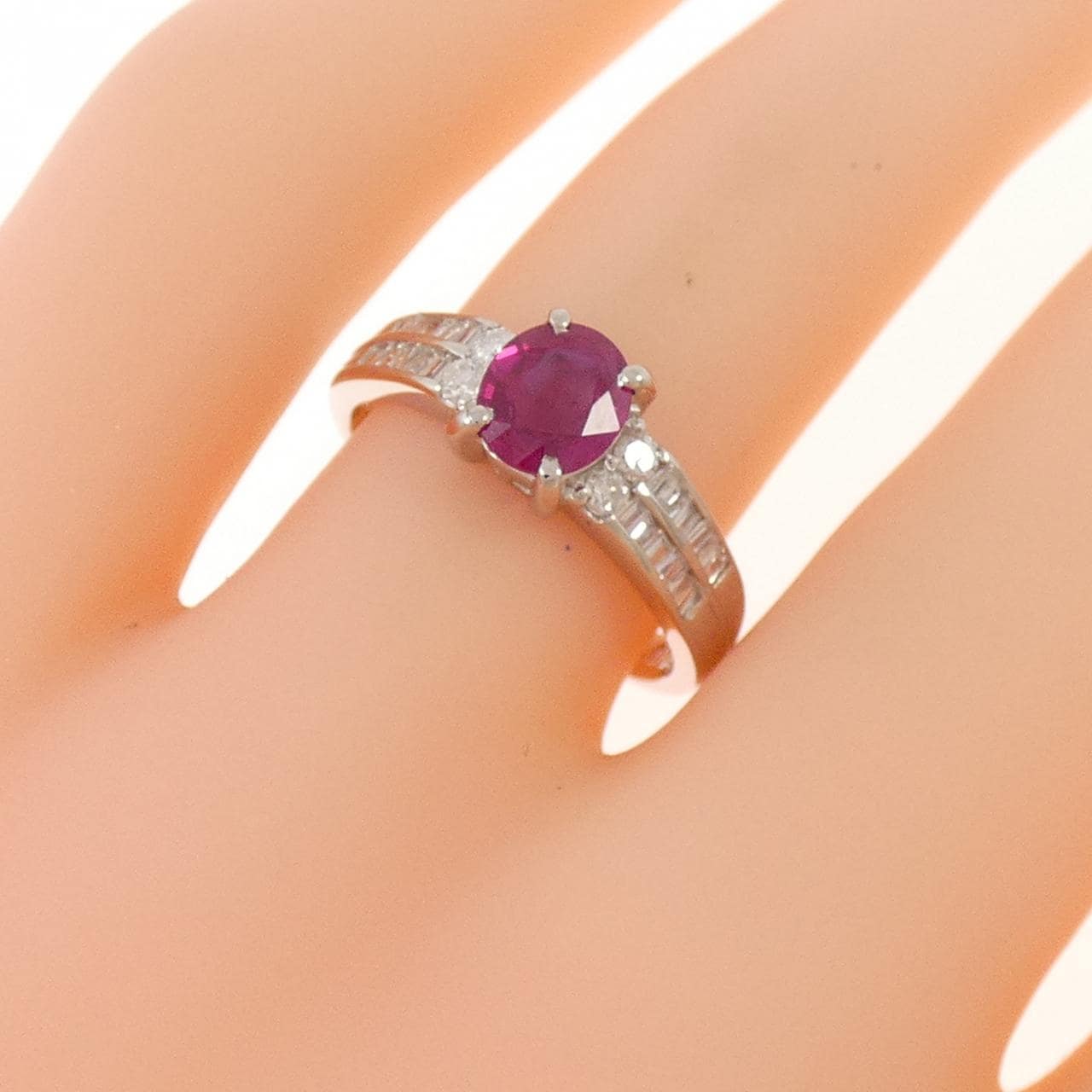PT900 ルビー リング 0.71CT