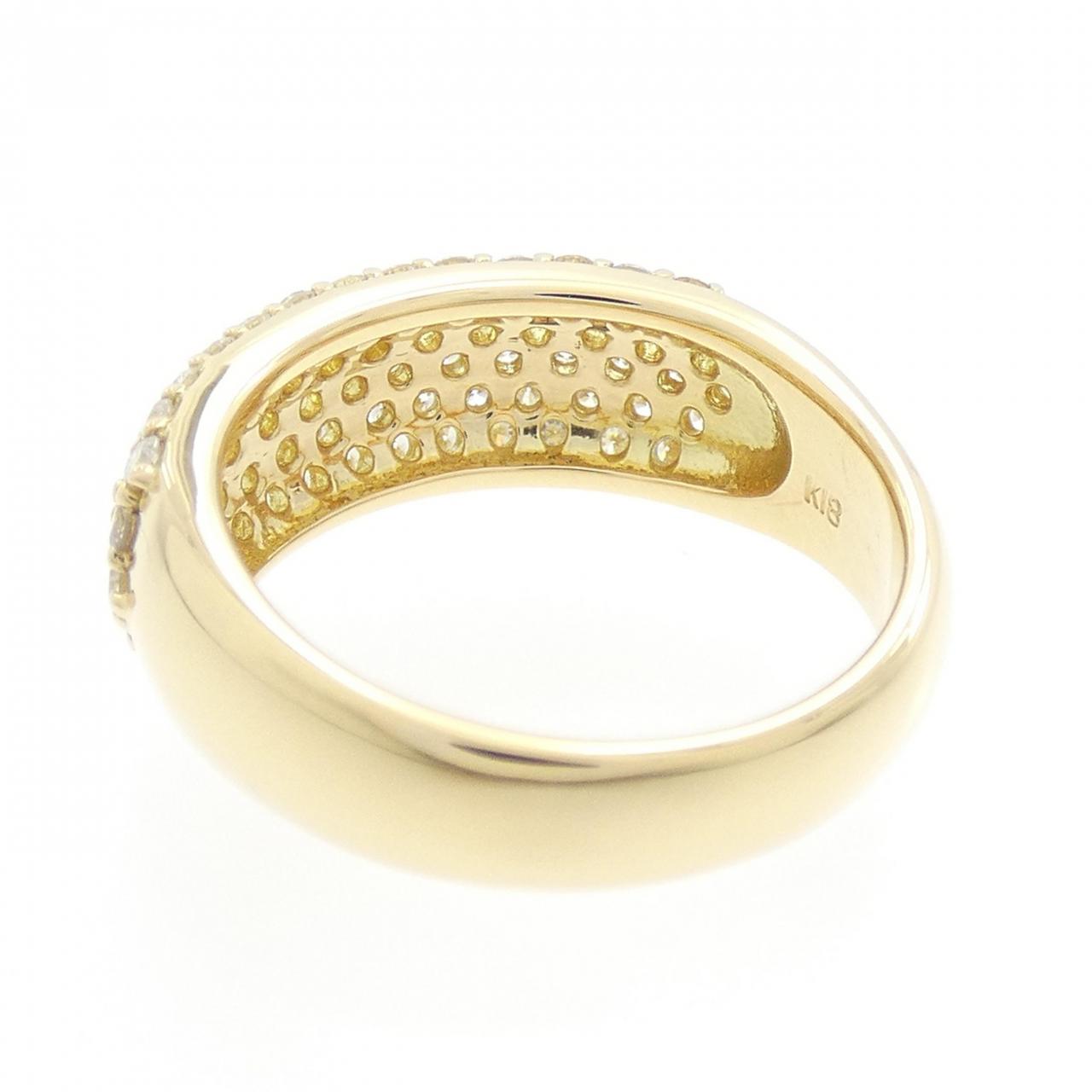 K18YG pave Diamond ring 1.00CT