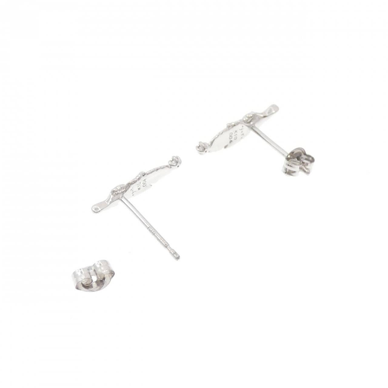 アガット ダイヤモンド ピアス 0.008CT