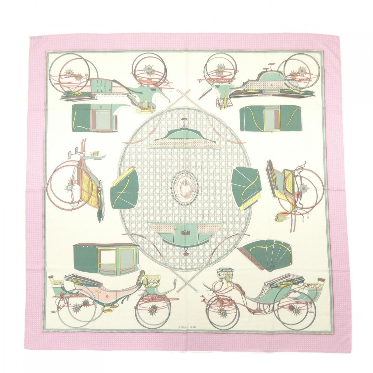 エルメス HERMES LES VOITURES A TRANSFORMATION カレジェアン140. ショール