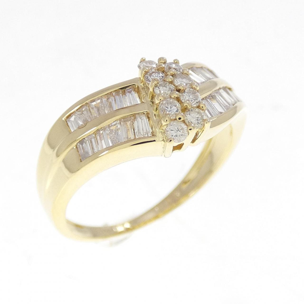 18KYG ダイヤモンド リング 0.16CT