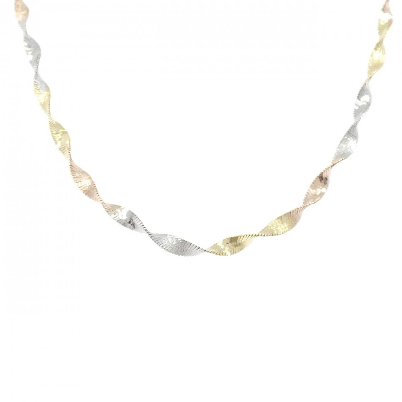 K18スリーカラー ネックレス