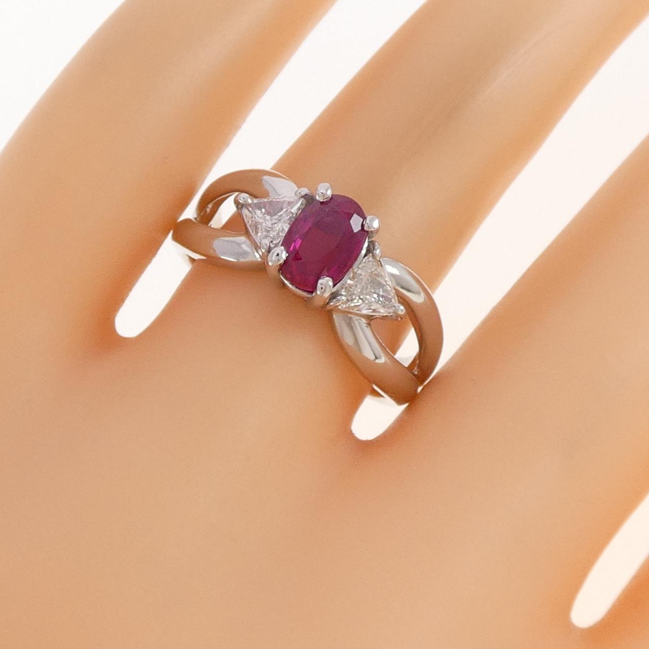 PT900 ルビー リング 1.05CT