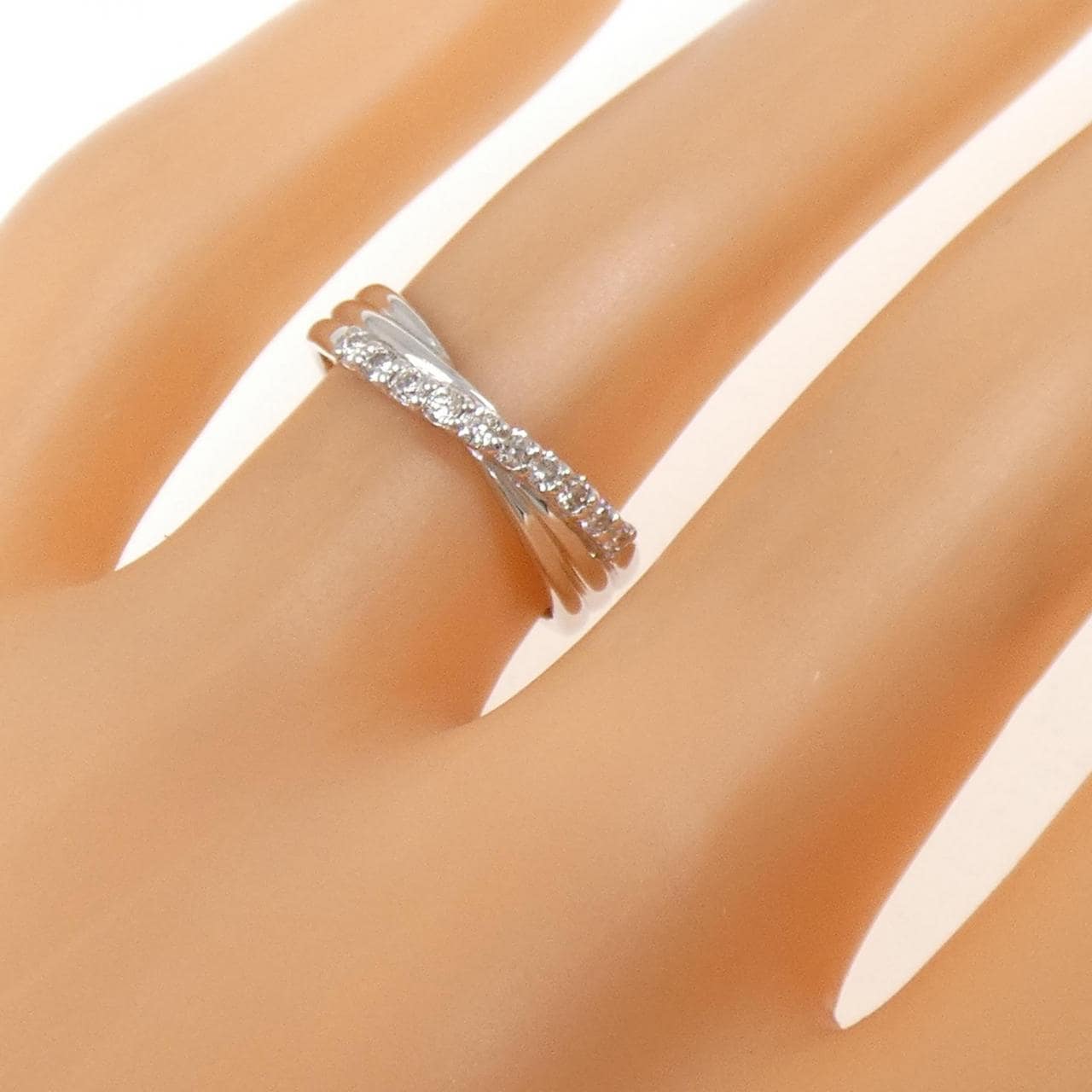K18WG ダイヤモンド リング 0.15CT