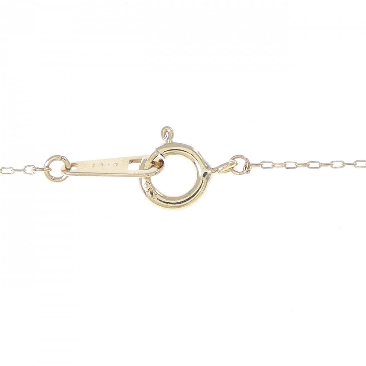 K10YG ハート ダイヤモンド ネックレス 0.01CT