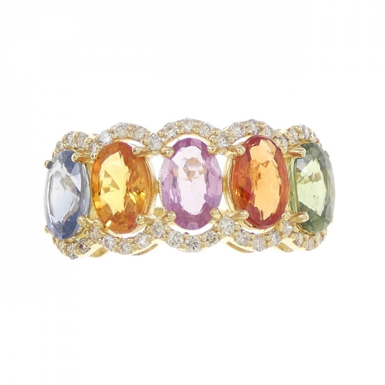 K18YG サファイヤ リング 3.00CT