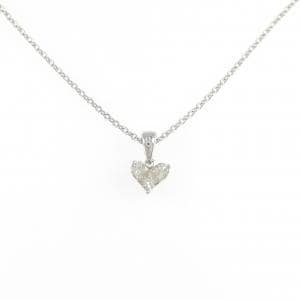 K18WG ハート ダイヤモンド ネックレス 0.30CT