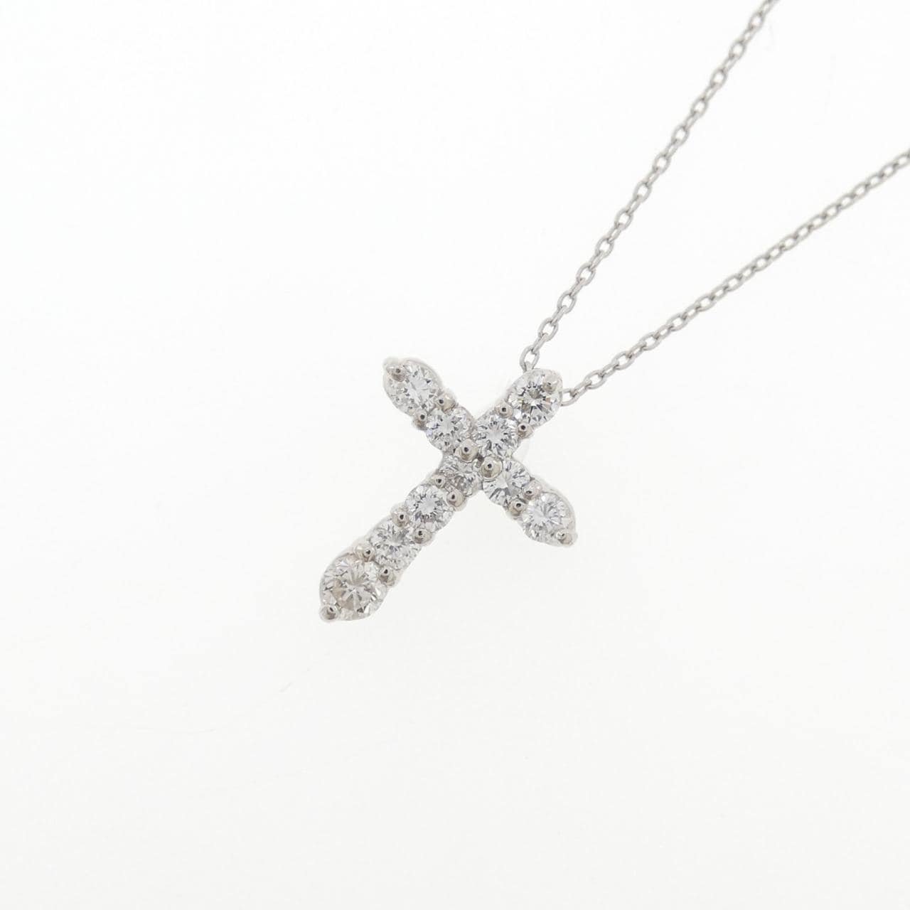 PT900/PT850 クロス ダイヤモンド ネックレス 0.50CT