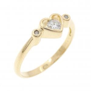 K18YG ハート ダイヤモンド リング 0.12CT