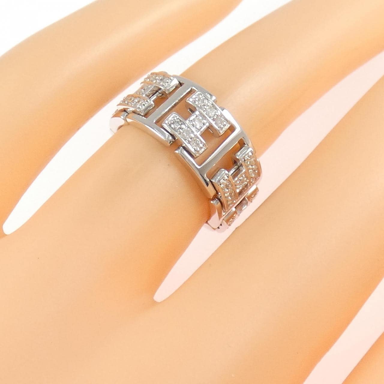 K18WG ダイヤモンド リング 0.25CT