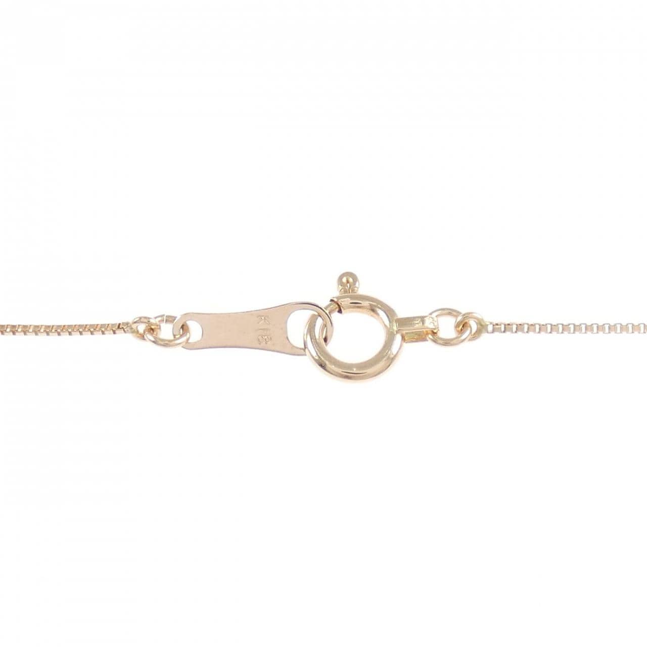 K18PG ソリティア ダイヤモンド ネックレス 0.10CT