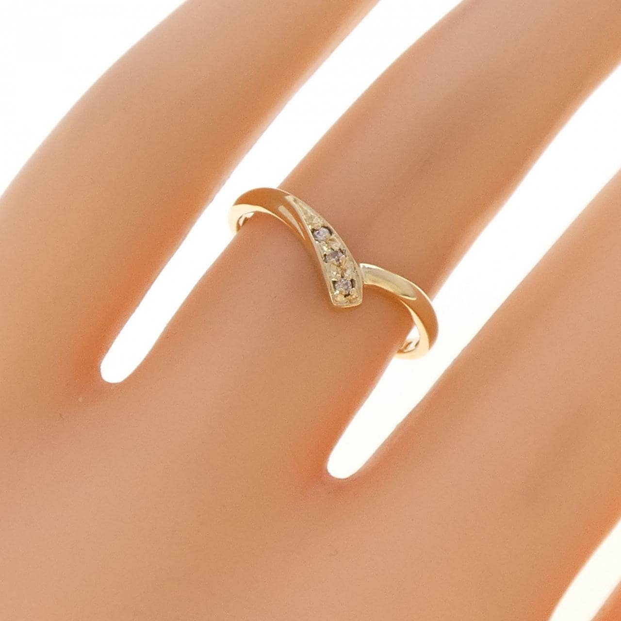 K18YG ダイヤモンド リング 0.03CT
