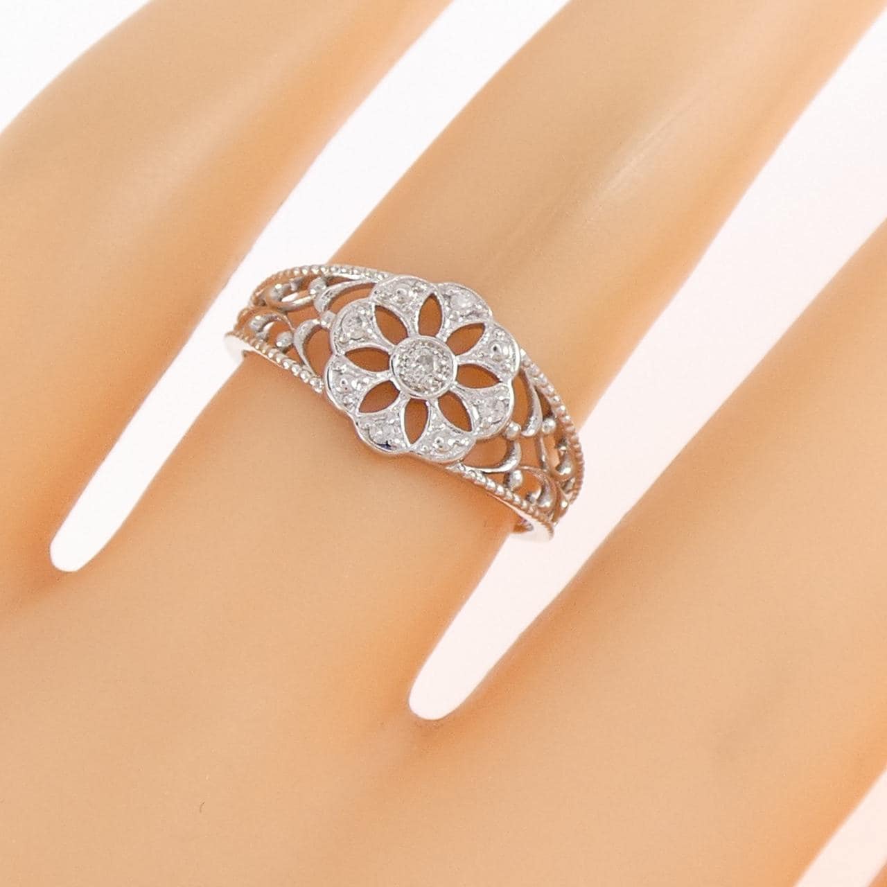 コメ兵｜K10WG ダイヤモンド リング 0.04CT｜ジュエリー｜リング