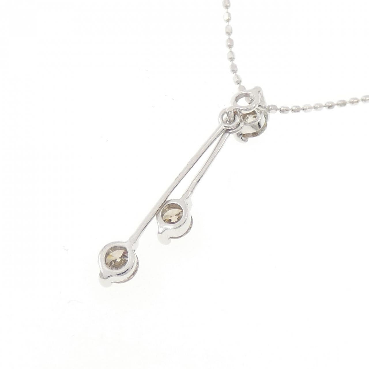 K18WG ダイヤモンド ネックレス 0.35CT