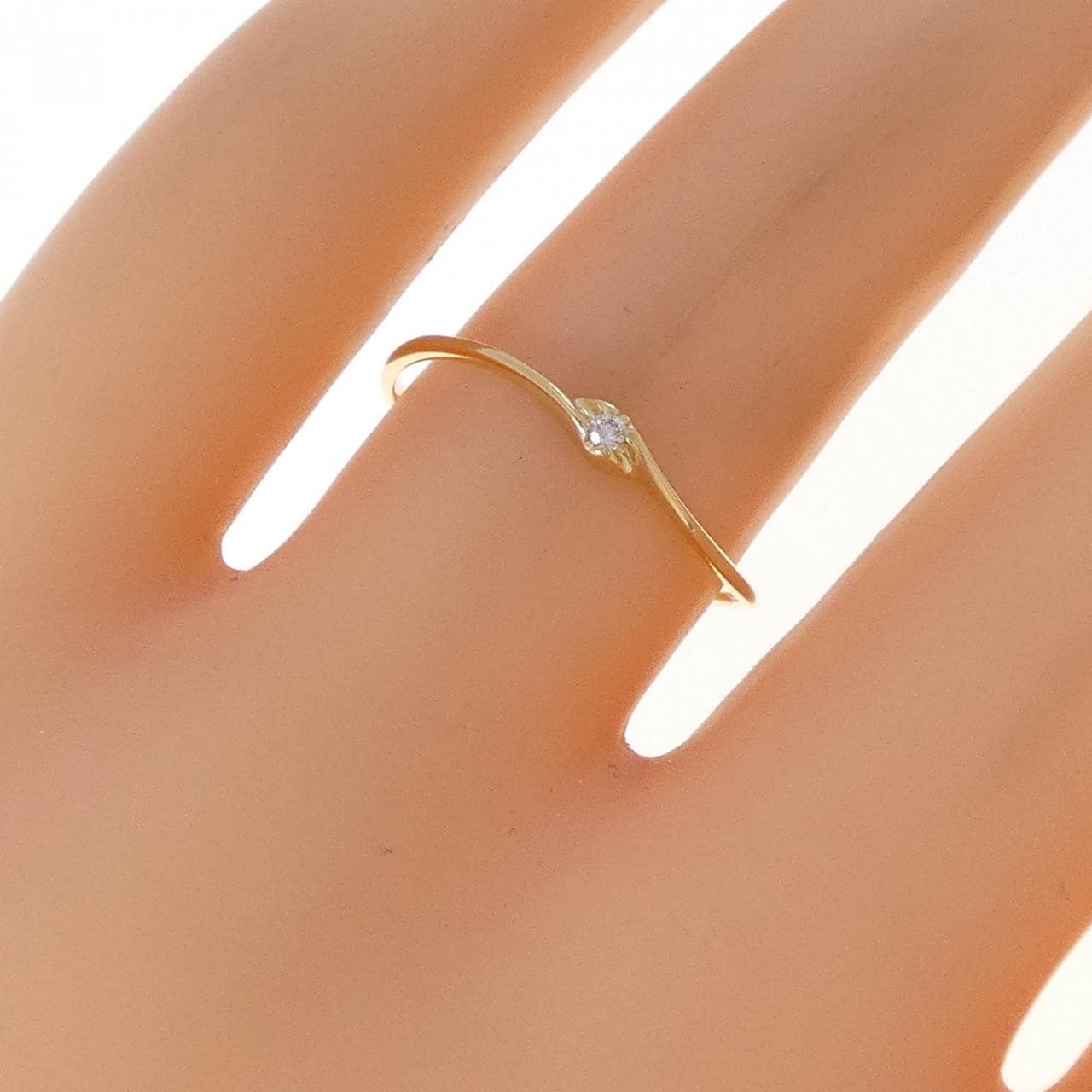 K18YG ダイヤモンド リング 0.014CT