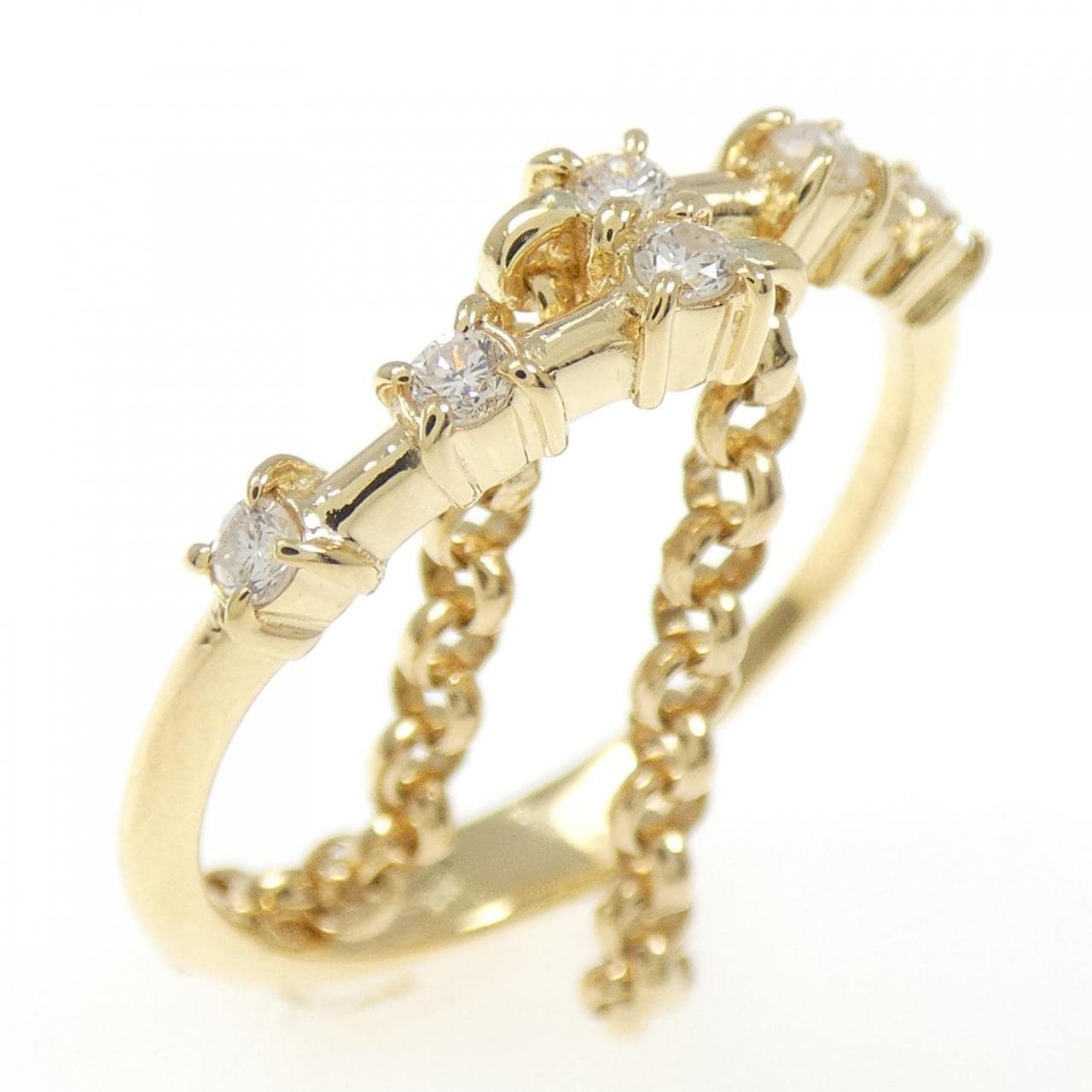 K18YG ダイヤモンド リング 0.12CT