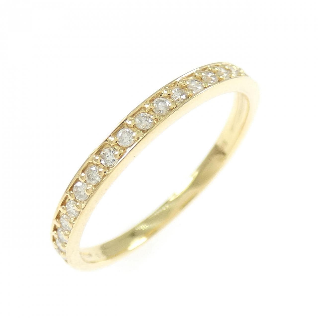 K18YG ハーフエタニティ ダイヤモンド リング 0.15CT