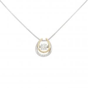PT900/K18YG/PT850 ダイヤモンド ネックレス 0.181CT