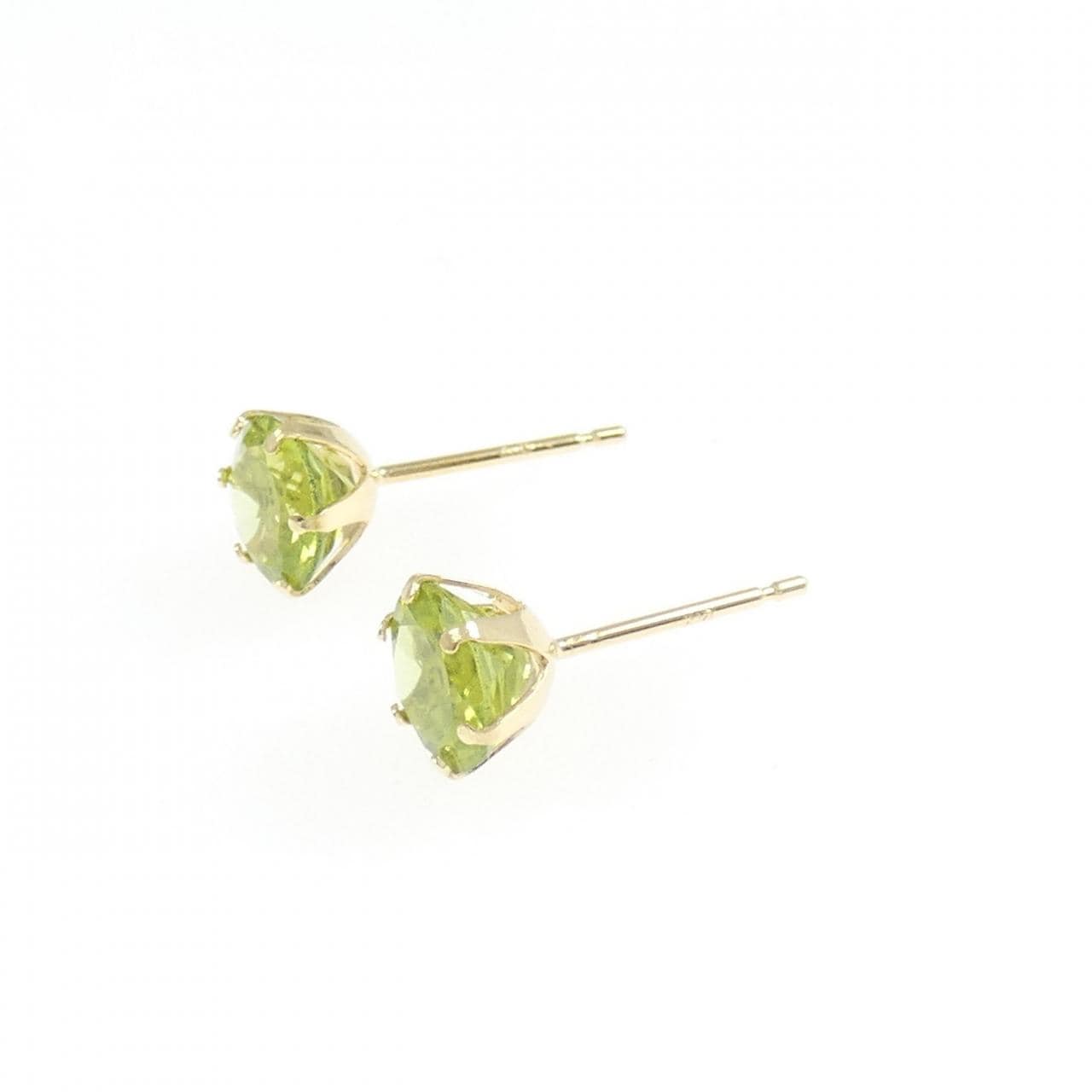 【新品】K18YG ペリドット ピアス