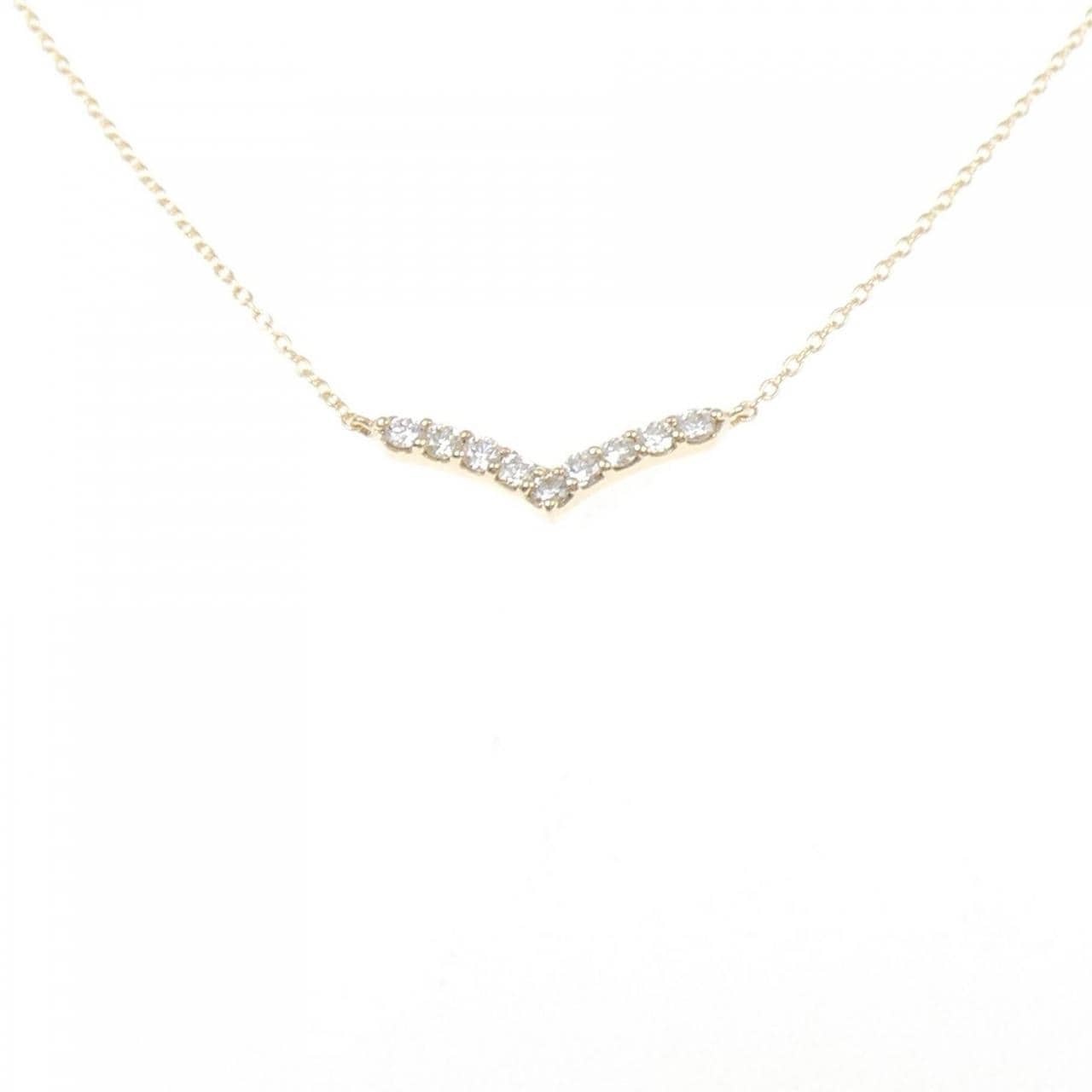 【リメイク】K10YG ダイヤモンド ネックレス 0.18CT