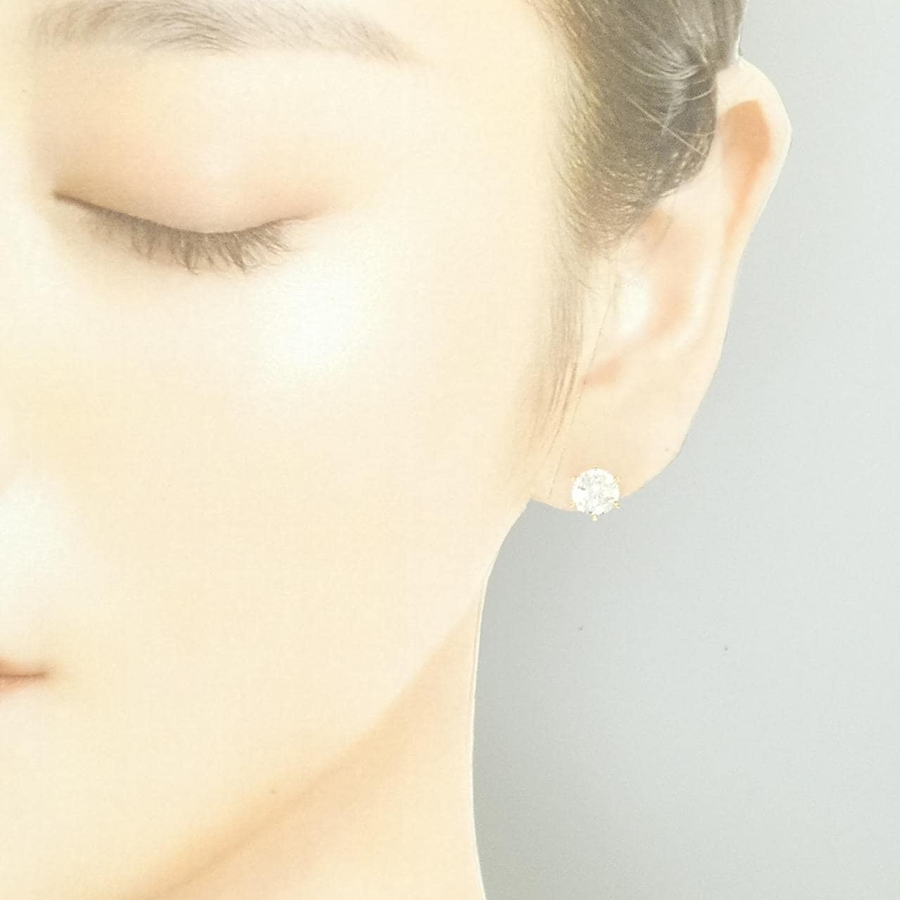 【リメイク】K18YG/ST ダイヤモンド ピアス 1.085CT 1.124CT F-H SI2 VG-GOOD