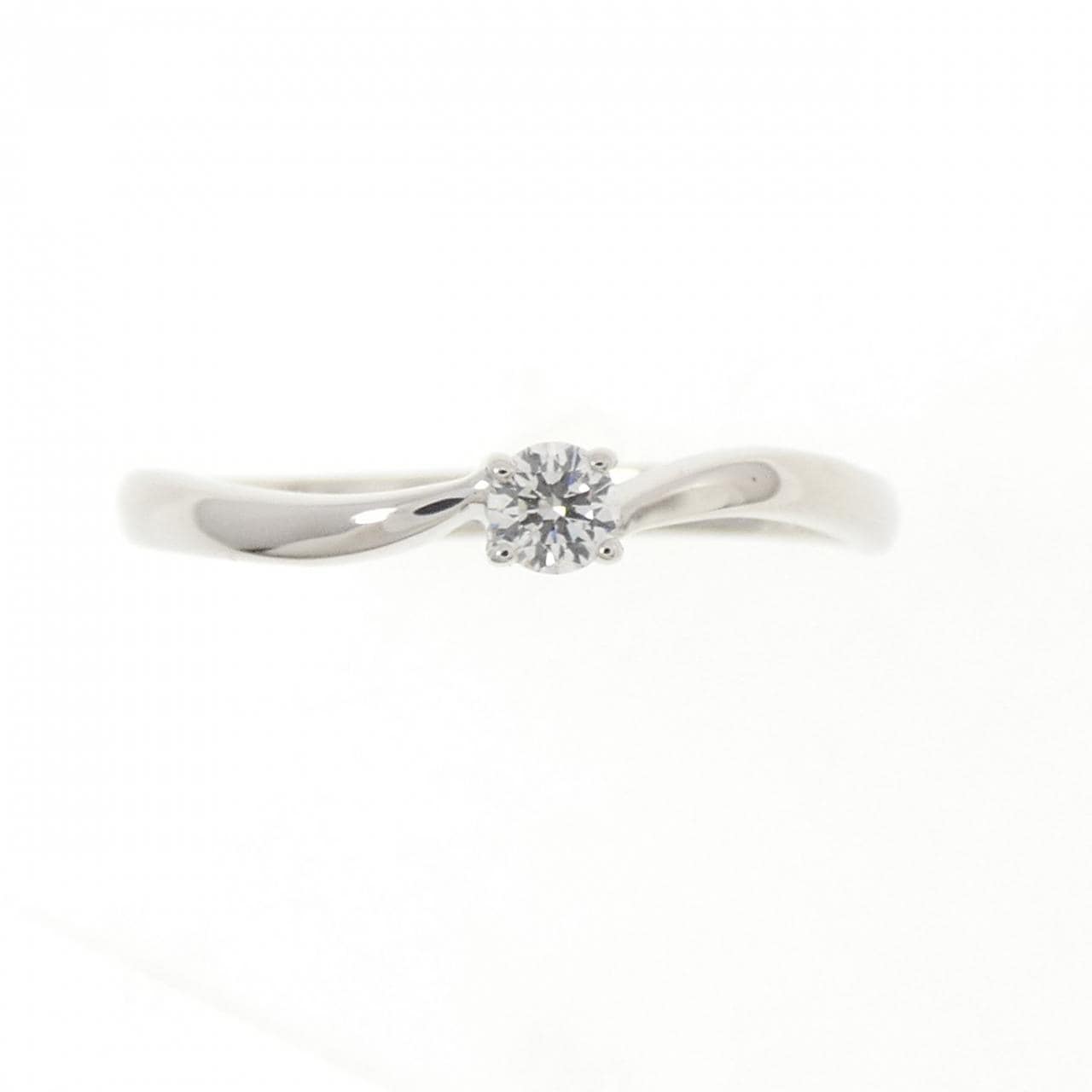 PT900 ソリティア ダイヤモンド リング 0.08CT