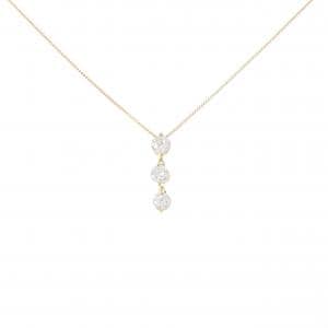 K18YG スリーストーン ダイヤモンド ネックレス 0.30CT