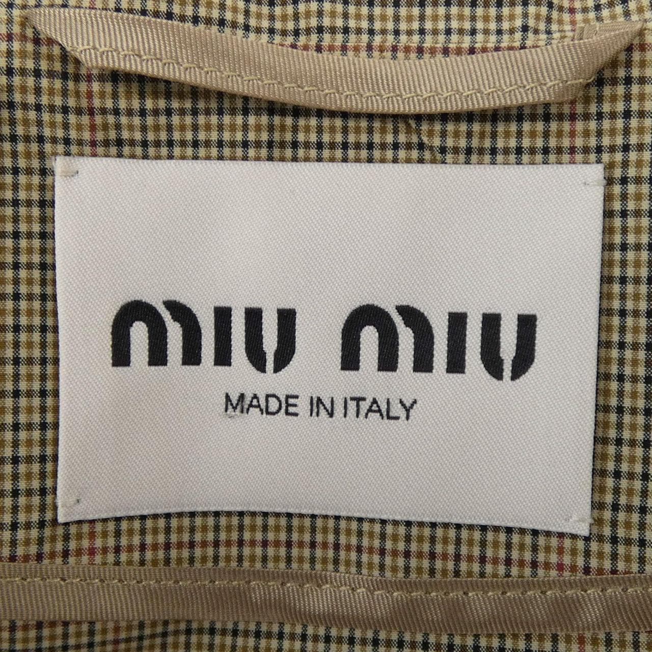 ミュウミュウ MIU MIU TECHNICAL CHECK ML1046 SOOO 16M0 ブルゾン