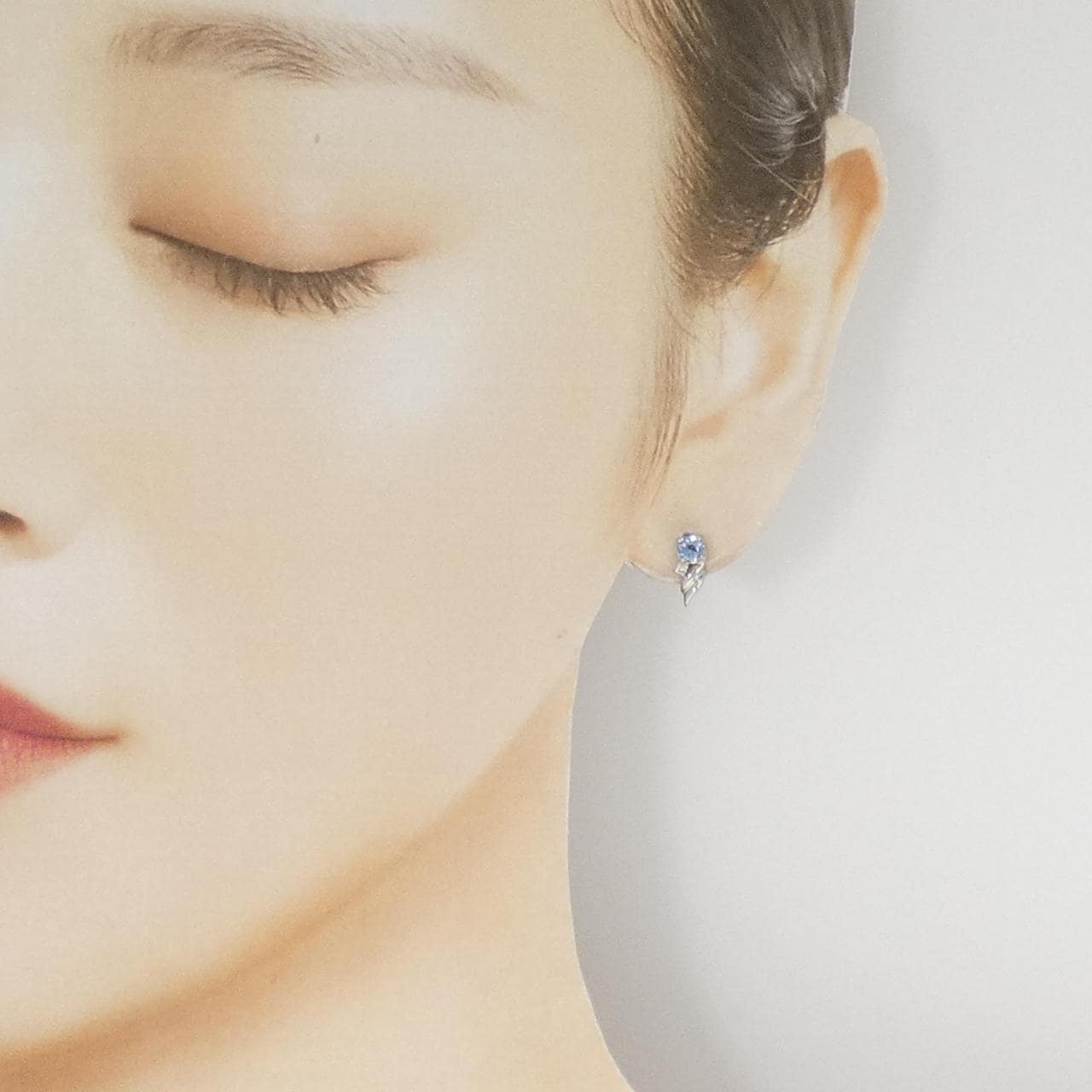 PT900 アクアマリン ピアス