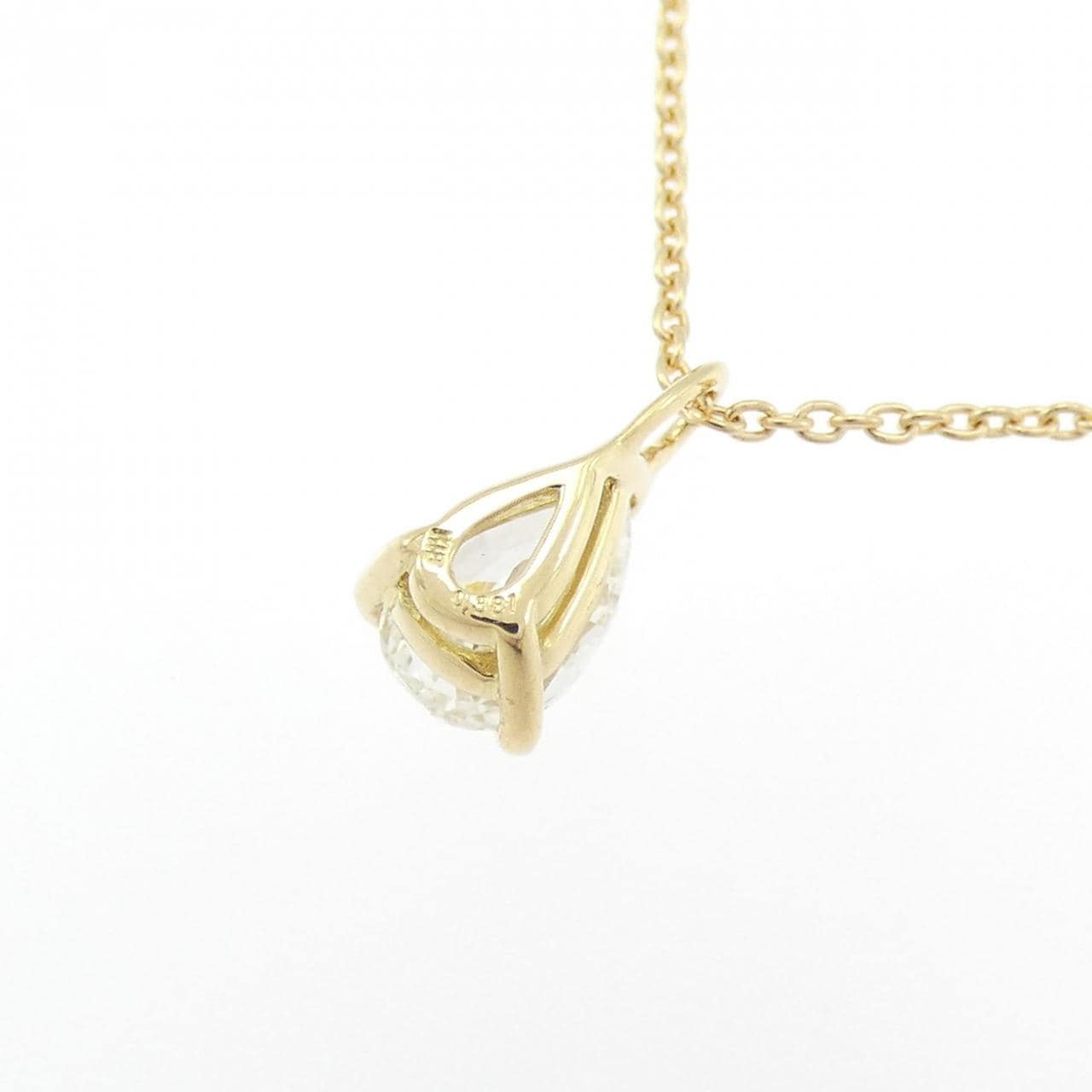 【リメイク】K18YG ダイヤモンド ネックレス 0.381CT J VVS2 ペアシェイプ