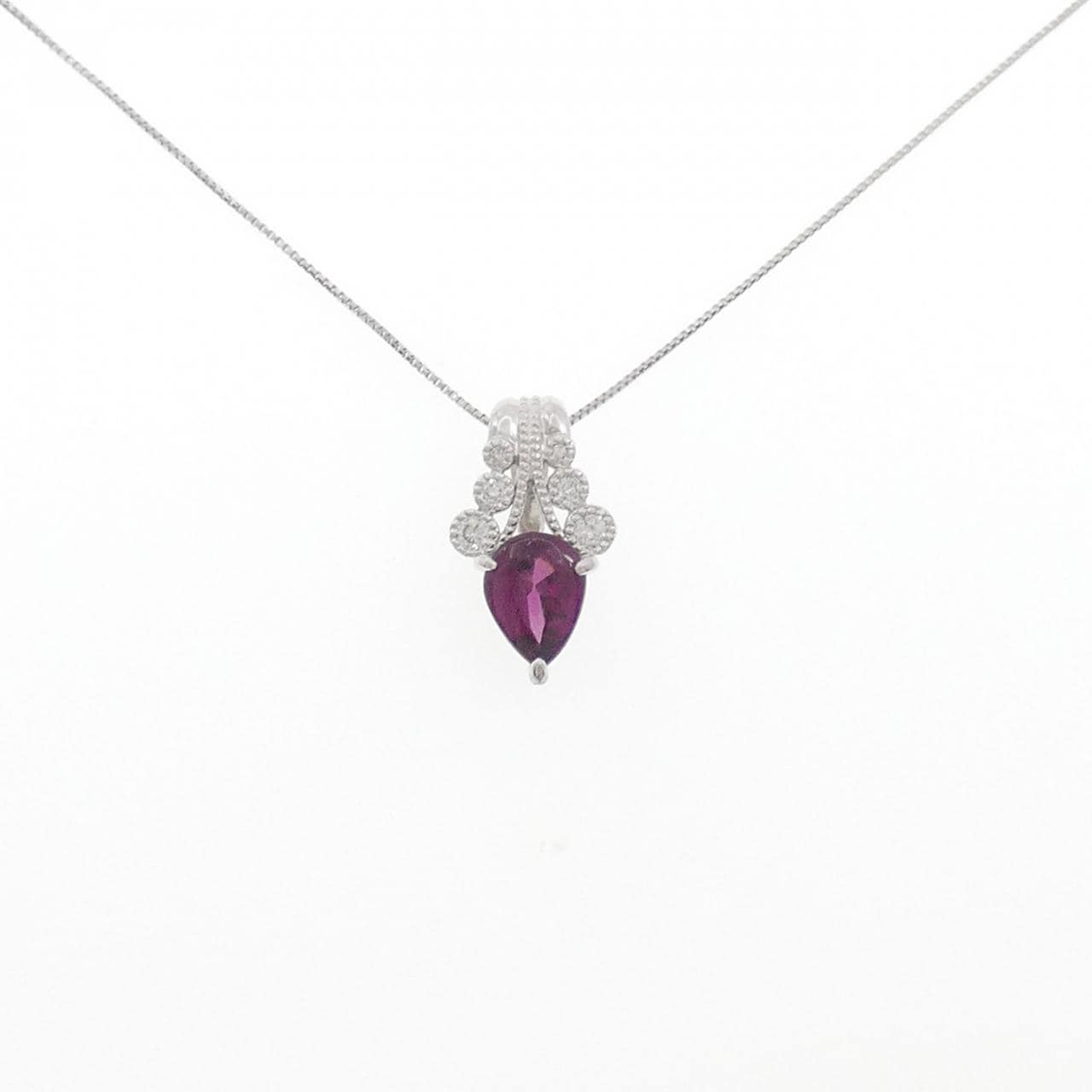 PT900/PT850 ガーネット ネックレス 1.33CT