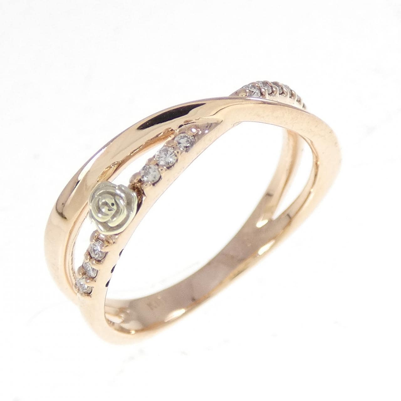K10PG/K10WG ローズ ダイヤモンド リング 0.09CT