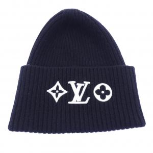 ルイヴィトン LOUIS VUITTON ビーニーLVヘッドライン M77872 ニットキャップ