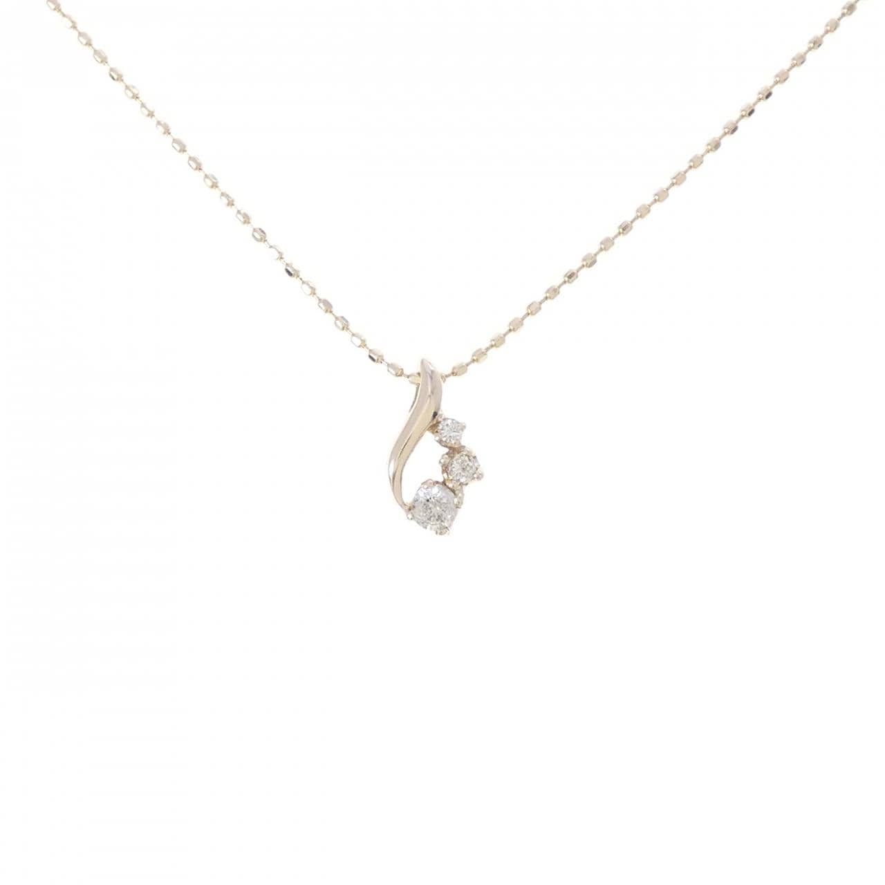 K10YG ダイヤモンド ネックレス 0.1CT