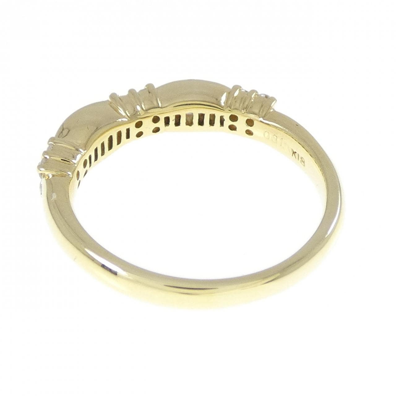 K18YG フラワー ダイヤモンド リング 0.31CT