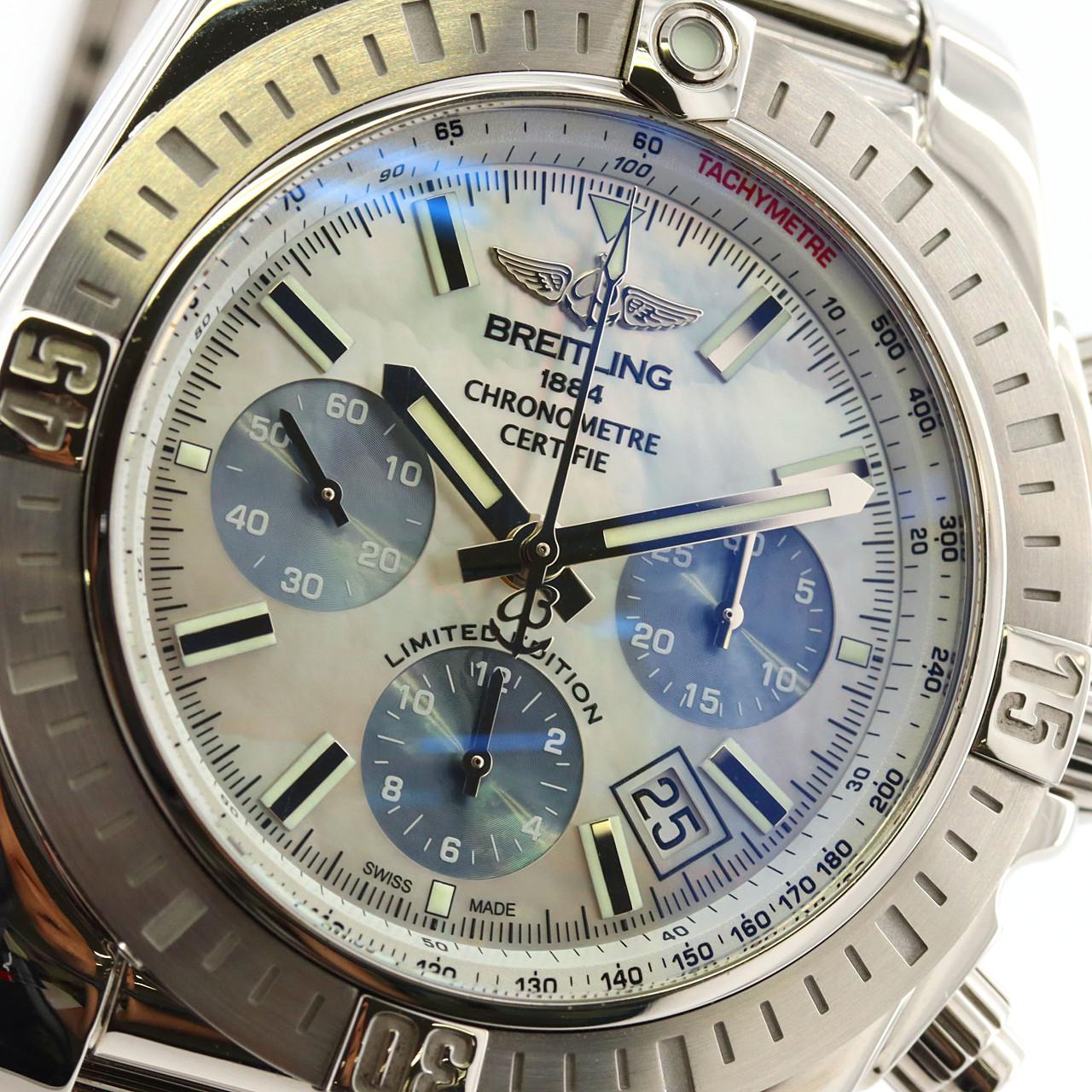 BREITLING Chronomat JSP Mother of Pearl LIMITED AB0115/S001W-PPA SS自動上弦