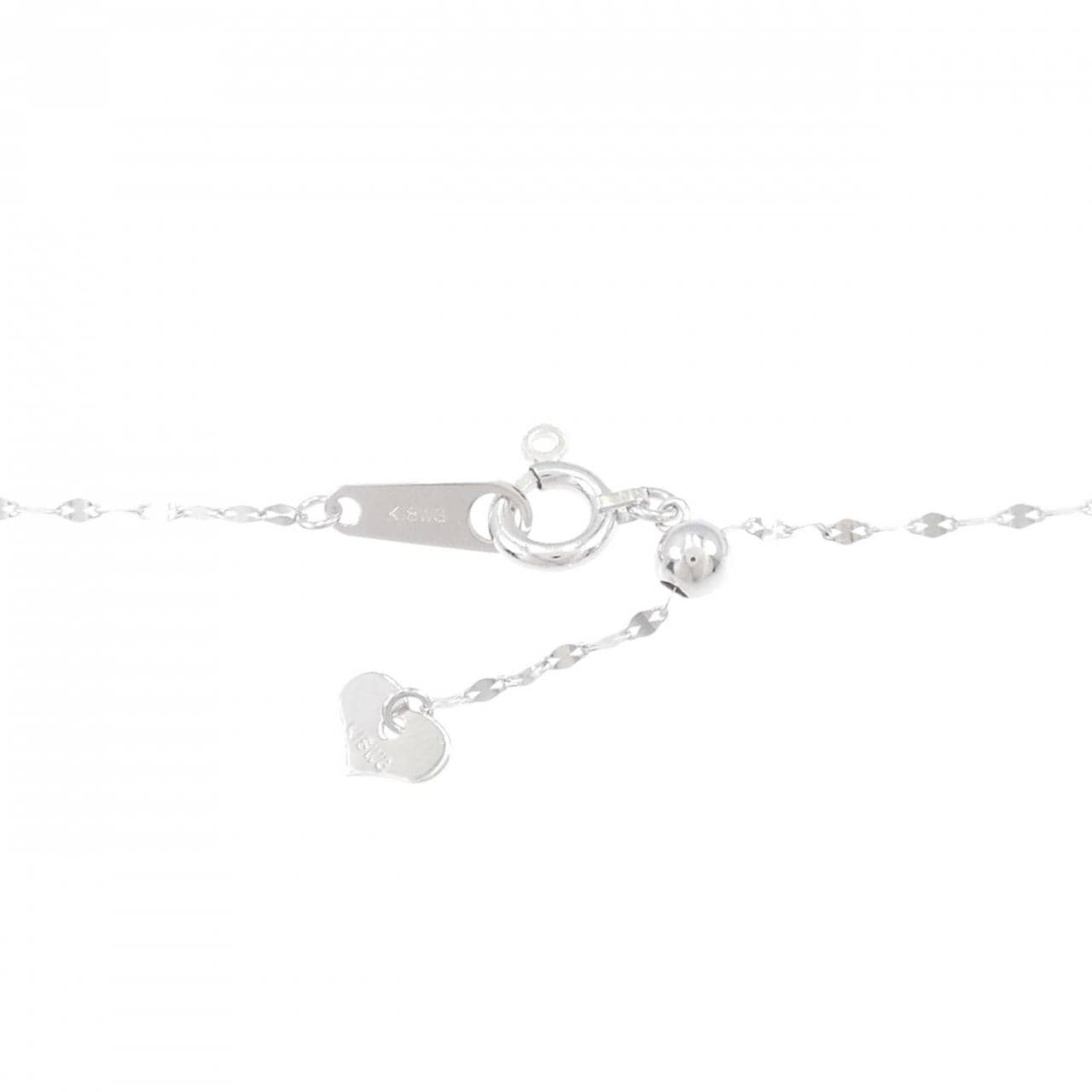 K18WG クロス ダイヤモンド ネックレス 0.20CT