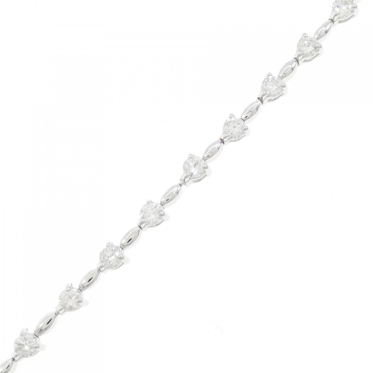 750WG ダイヤモンド ブレスレット 1.36CT