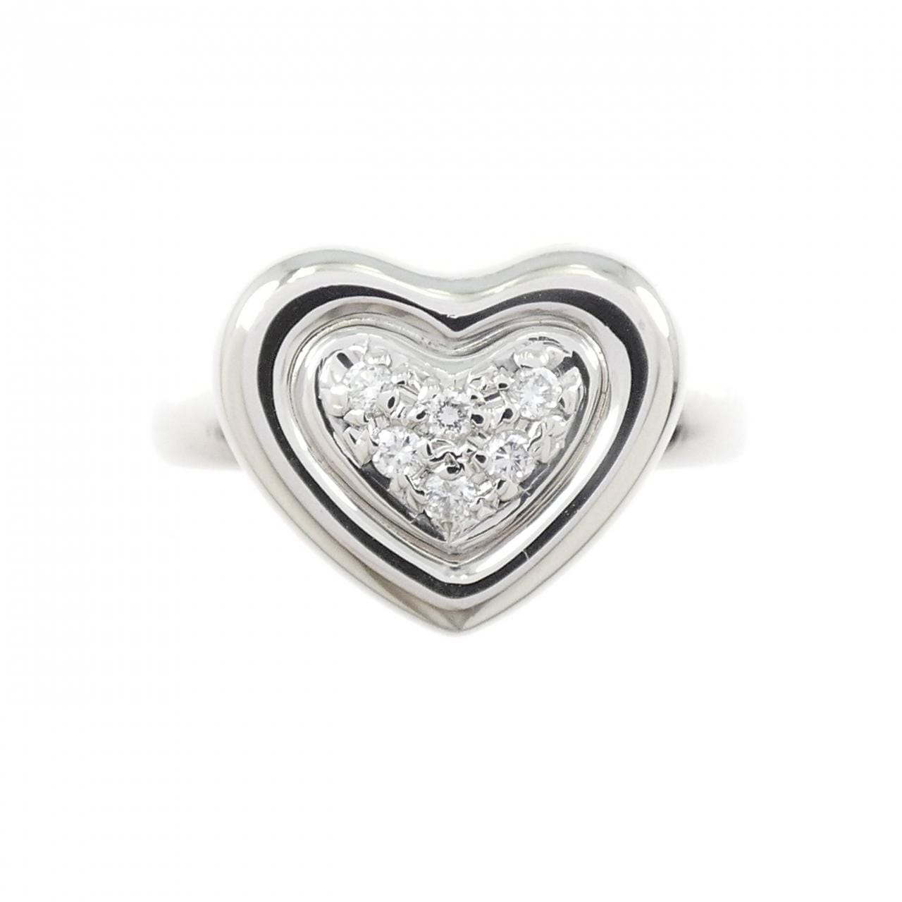 PT900 ハート ダイヤモンド リング 0.06CT
