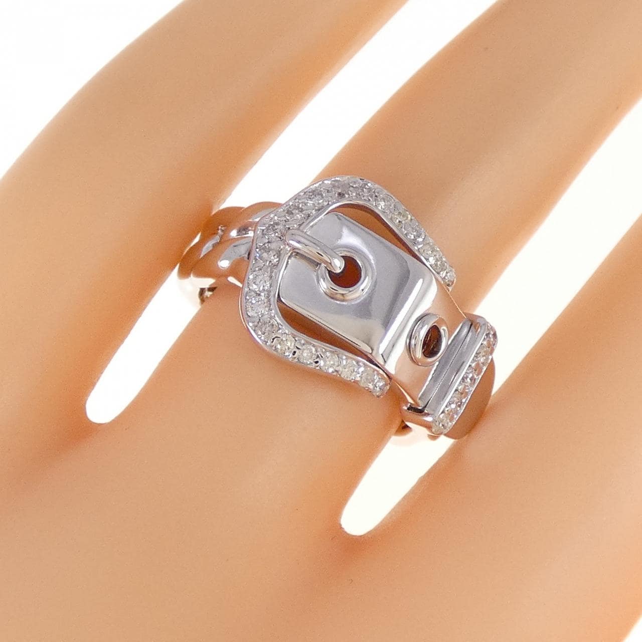 K18WG ダイヤモンド リング 0.30CT