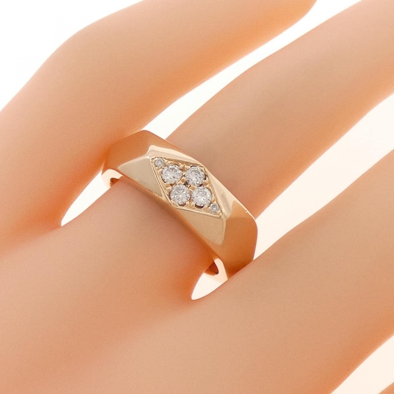 K18PG ダイヤモンド リング 0.18CT