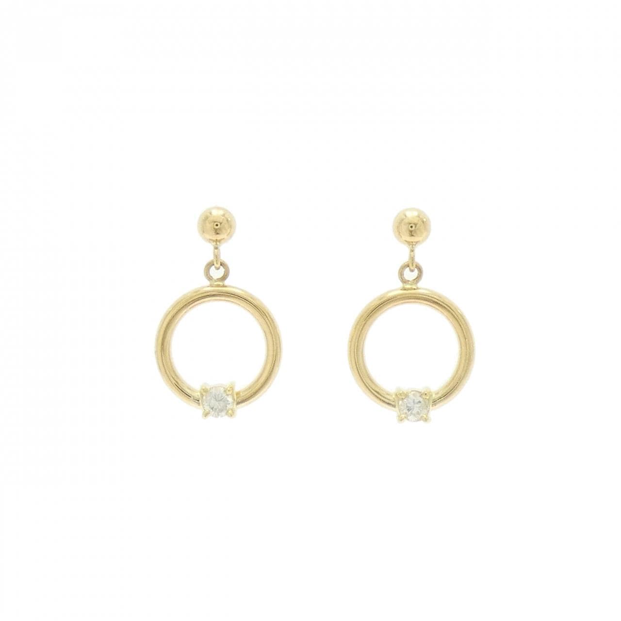 K18YG ダイヤモンド ピアス 0.10CT