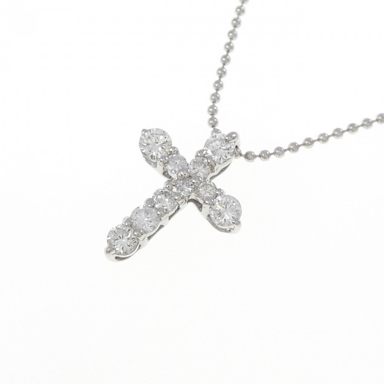 PT900/PT850 クロス ダイヤモンド ネックレス 0.50CT