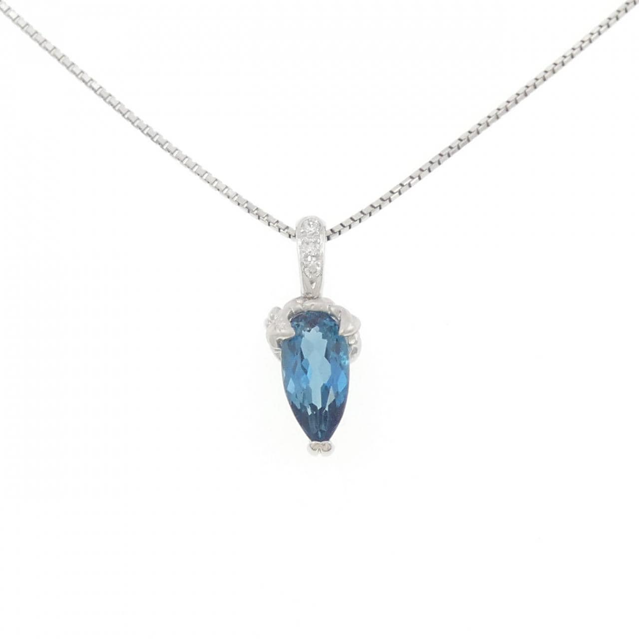 PT900/PT850 ブルートパーズ ネックレス 2.20CT