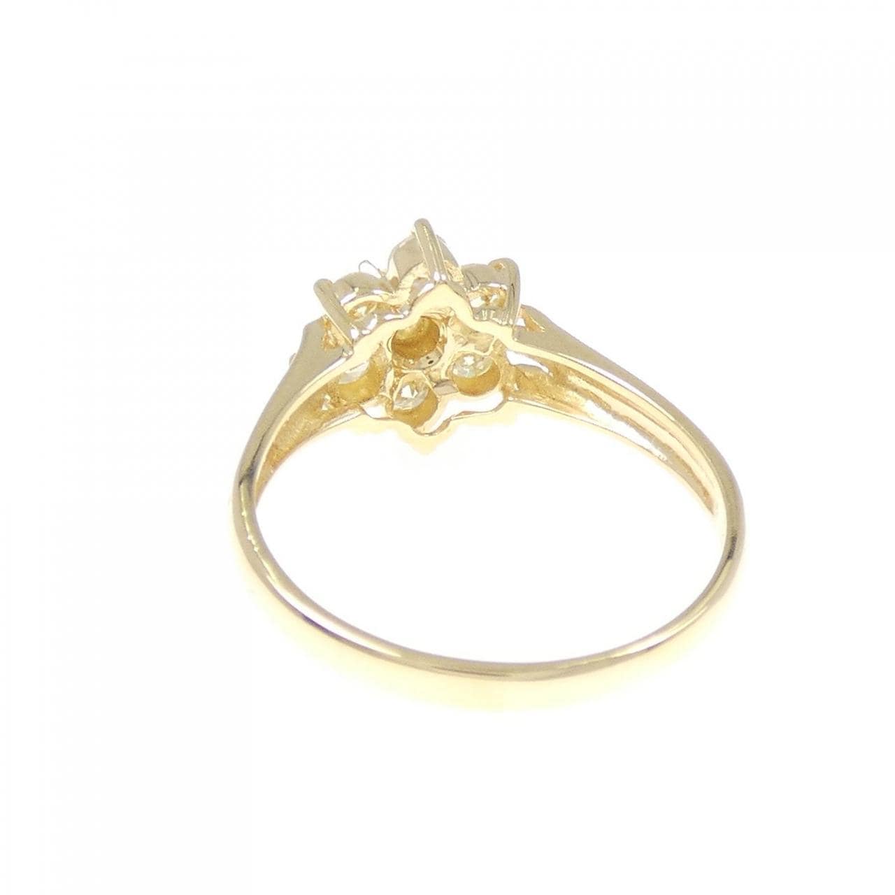 K18YG フラワー ダイヤモンド リング 0.50CT