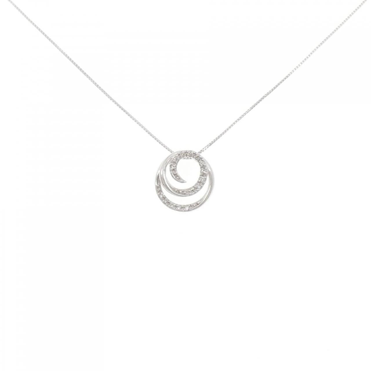 K18WG ダイヤモンド ネックレス 0.07CT