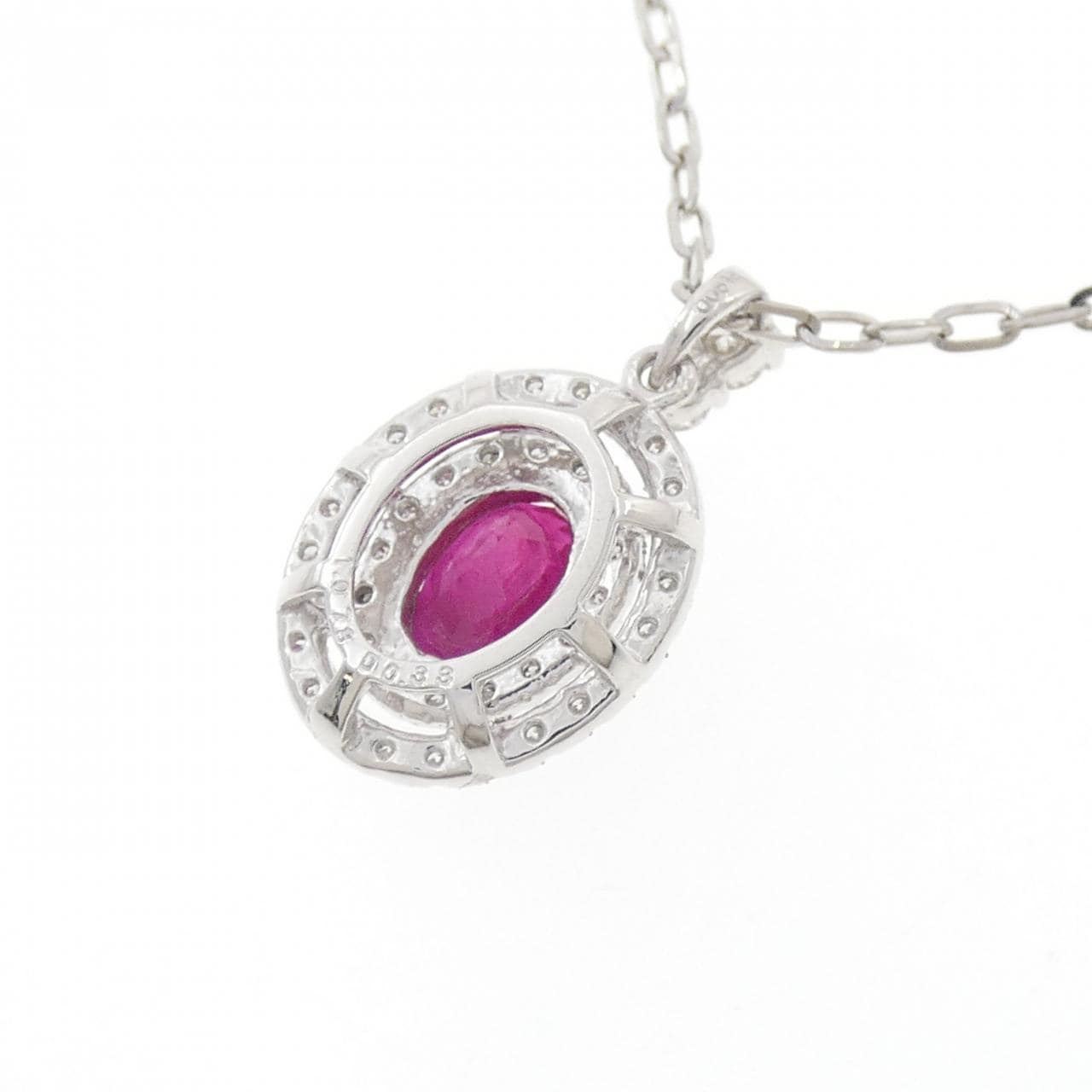 PT900/PT850 ルビー ネックレス 1.078CT