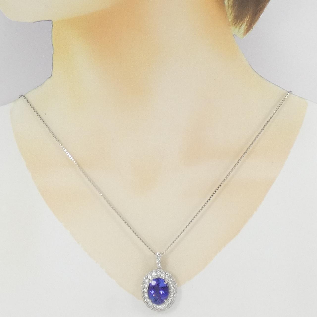 PT900/PT850 タンザナイト ネックレス 8.05CT