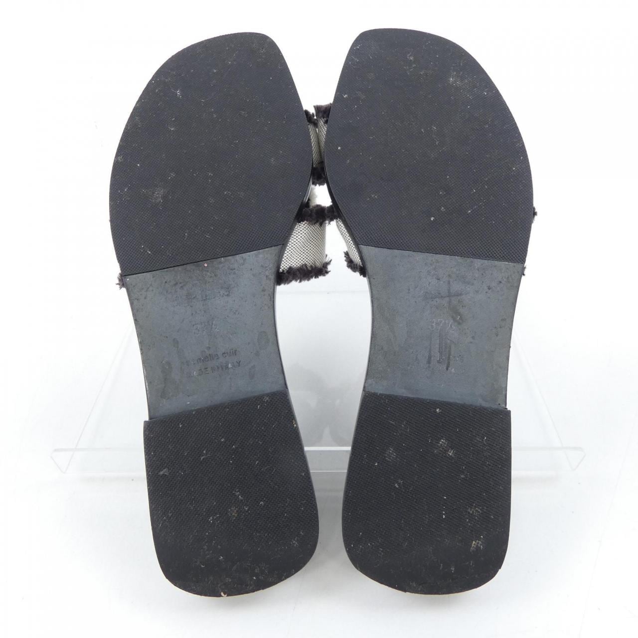 エルメス HERMES オラン ORAN トワルH フリンジ 231095Z サンダル